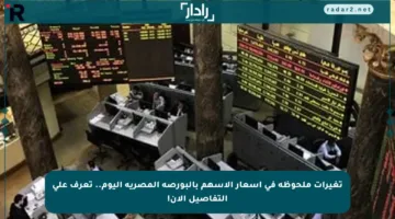تغيرات ملحوظة في أسعار الأسهم بالبورصة المصرية اليوم.. تعرف على التفاصيل الآن!
